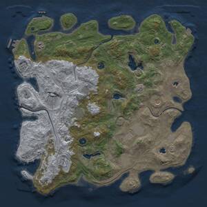 Thumbnail Rust Map: Procedural Map, Size: 4500, Seed: 352165132, 16 Monuments