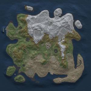 Thumbnail Rust Map: Procedural Map, Size: 3500, Seed: 1031362637, 14 Monuments