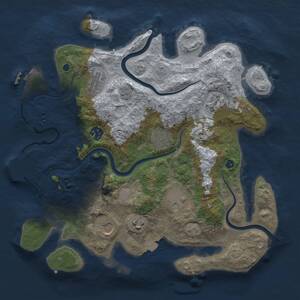 Thumbnail Rust Map: Procedural Map, Size: 3500, Seed: 1031362637, 14 Monuments