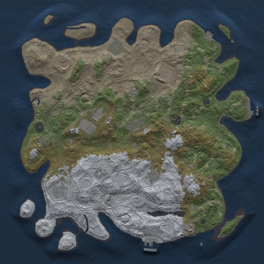 Rust Map: Procedural Map, Size: 4250, Seed: 179433084, 19 Monuments