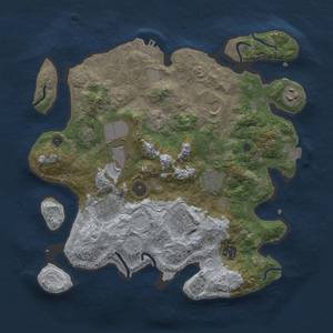 Thumbnail Rust Map: Procedural Map, Size: 3500, Seed: 13344821, 15 Monuments