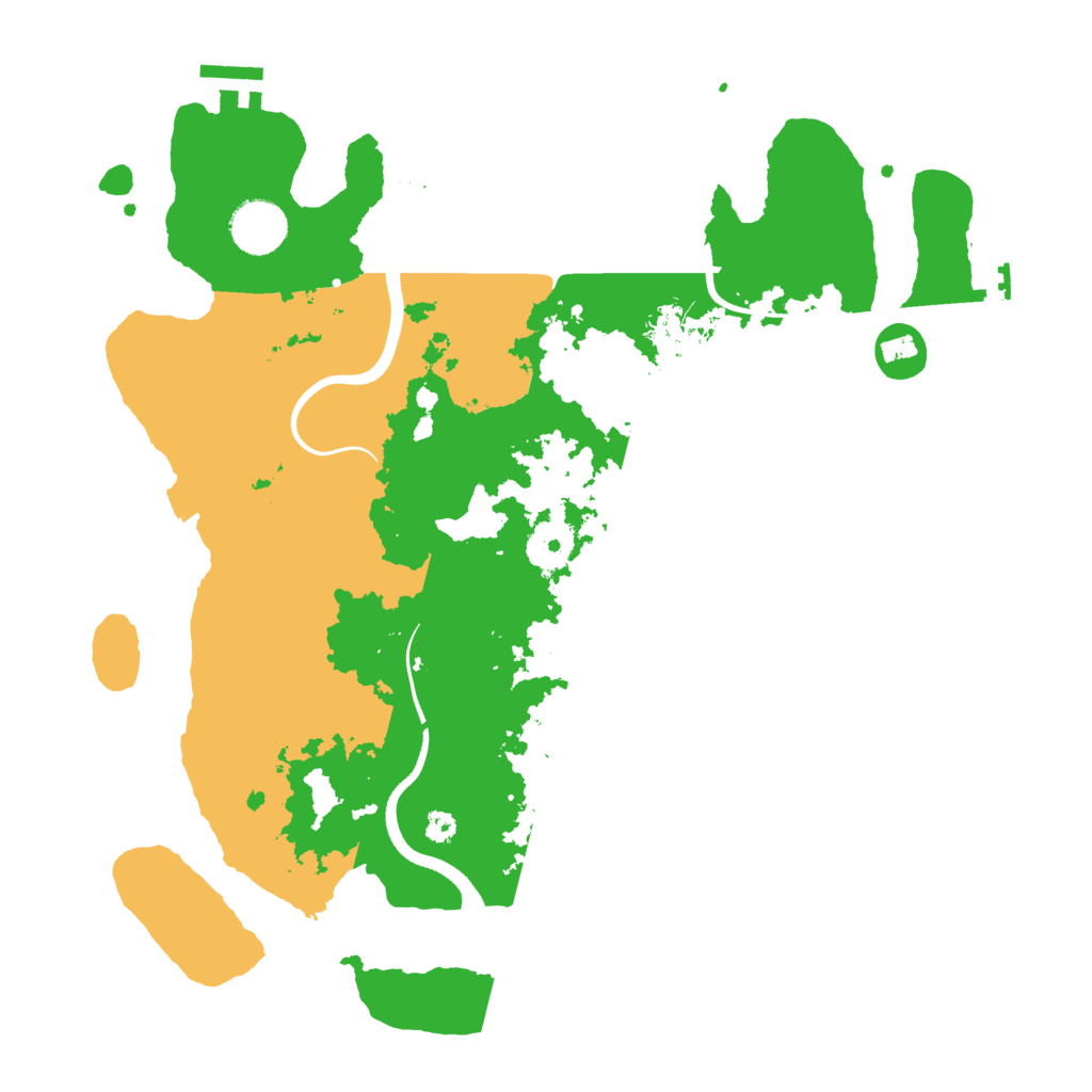 Biome Rust Map: Procedural Map, Size: 3500, Seed: 919336432