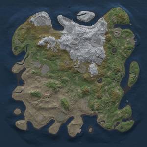 Thumbnail Rust Map: Procedural Map, Size: 4000, Seed: 360383993, 19 Monuments