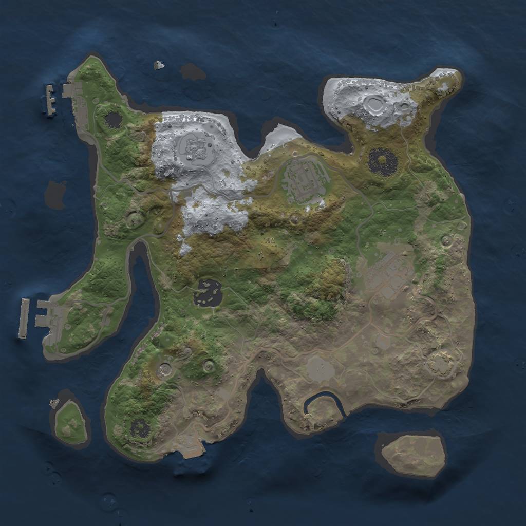 Rust Map: Procedural Map, Size: 2650, Seed: 6504985, 11 Monuments