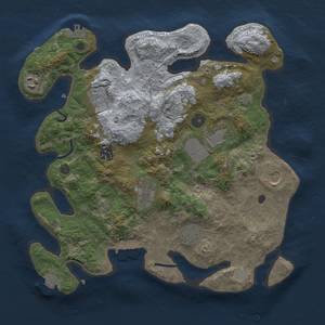 Thumbnail Rust Map: Procedural Map, Size: 3500, Seed: 666219994, 15 Monuments