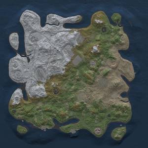 Thumbnail Rust Map: Procedural Map, Size: 4000, Seed: 51765681, 18 Monuments