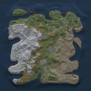 Thumbnail Rust Map: Procedural Map, Size: 3500, Seed: 1224567419, 18 Monuments