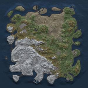 Thumbnail Rust Map: Procedural Map, Size: 4250, Seed: 1200079010, 19 Monuments