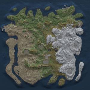 Thumbnail Rust Map: Procedural Map, Size: 4250, Seed: 2063411613, 19 Monuments