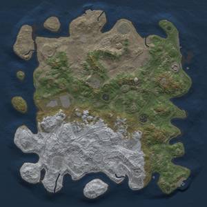 Thumbnail Rust Map: Procedural Map, Size: 4300, Seed: 416575, 19 Monuments