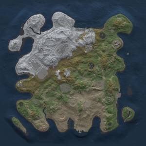 Thumbnail Rust Map: Procedural Map, Size: 3500, Seed: 1100962747, 16 Monuments