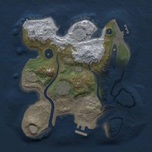 Thumbnail Rust Map: Procedural Map, Size: 2500, Seed: 153048469, 7 Monuments