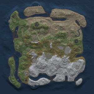 Thumbnail Rust Map: Procedural Map, Size: 3600, Seed: 60624, 16 Monuments