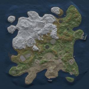 Thumbnail Rust Map: Procedural Map, Size: 3800, Seed: 282387612, 16 Monuments