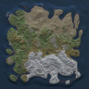 Thumbnail Rust Map: Procedural Map, Size: 4000, Seed: 2079659309, 19 Monuments