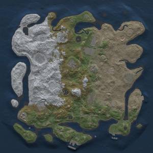 Thumbnail Rust Map: Procedural Map, Size: 4000, Seed: 456197149, 19 Monuments