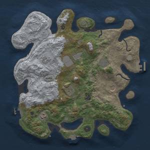 Thumbnail Rust Map: Procedural Map, Size: 3500, Seed: 315231365, 16 Monuments