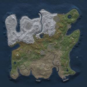Thumbnail Rust Map: Procedural Map, Size: 3200, Seed: 87689879, 13 Monuments