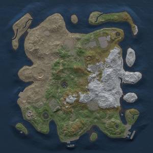 Thumbnail Rust Map: Procedural Map, Size: 3500, Seed: 167887308, 16 Monuments