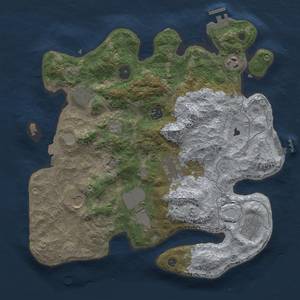 Thumbnail Rust Map: Procedural Map, Size: 3500, Seed: 2094341183, 16 Monuments