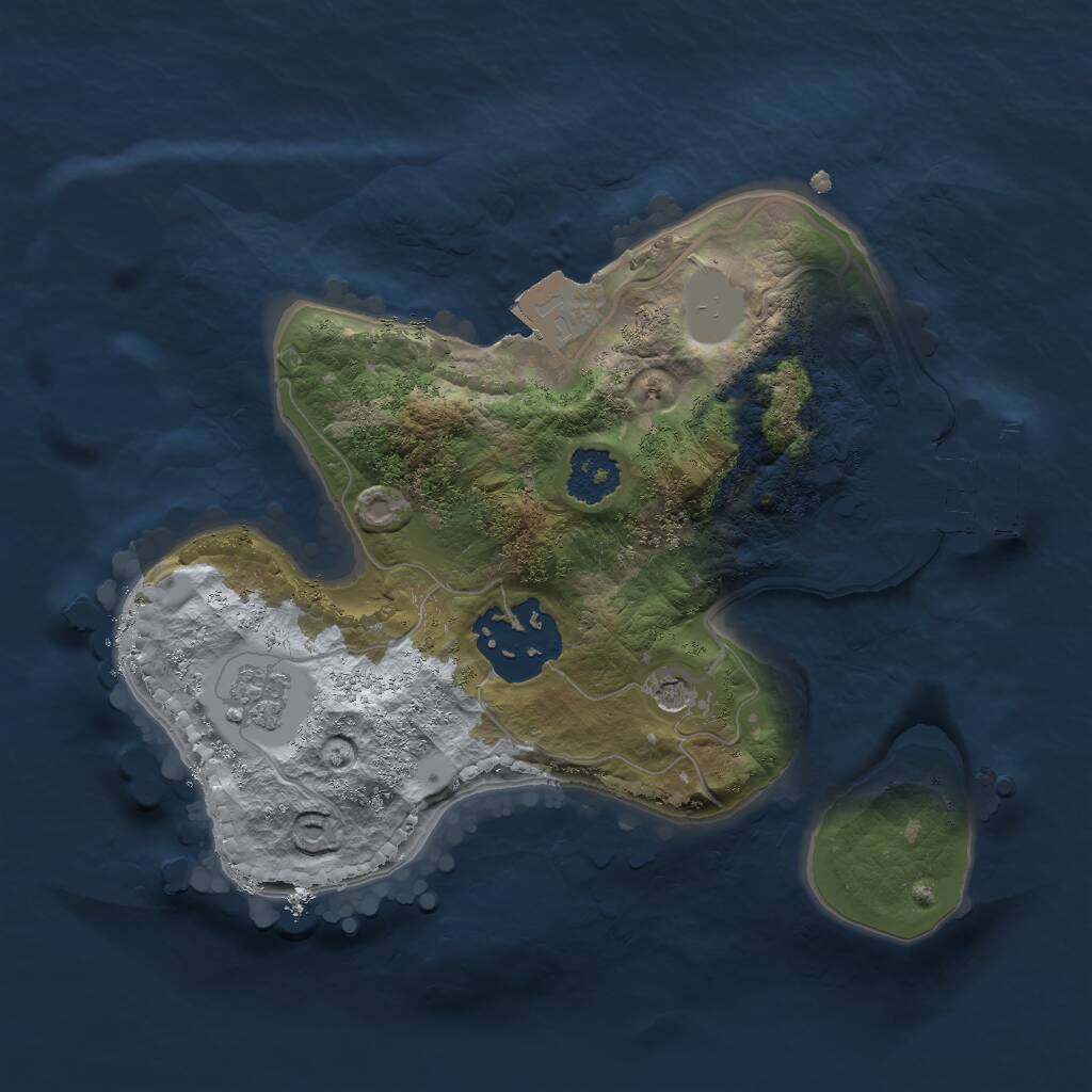 Rust Map: Procedural Map, Size: 2000, Seed: 7431, 5 Monuments