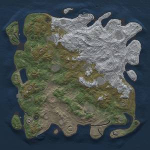 Thumbnail Rust Map: Procedural Map, Size: 4500, Seed: 728840984, 19 Monuments