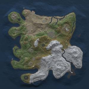 Thumbnail Rust Map: Procedural Map, Size: 3000, Seed: 721184030, 12 Monuments