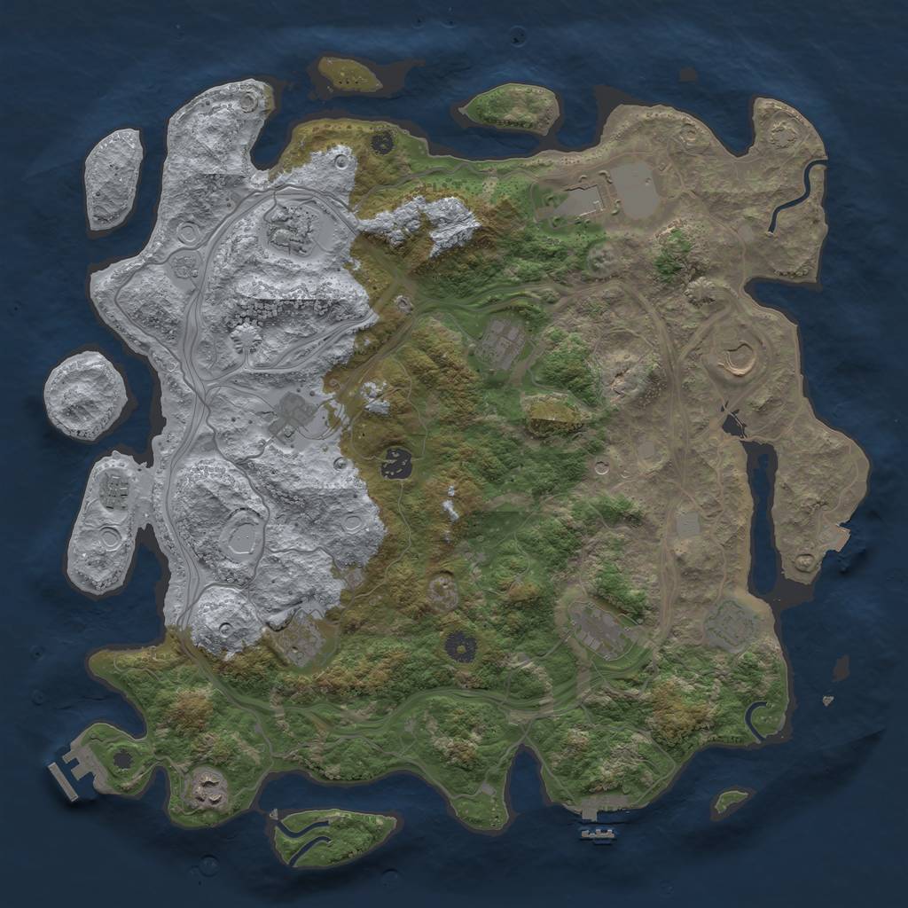 Rust Map: Procedural Map, Size: 4250, Seed: 811060781, 19 Monuments