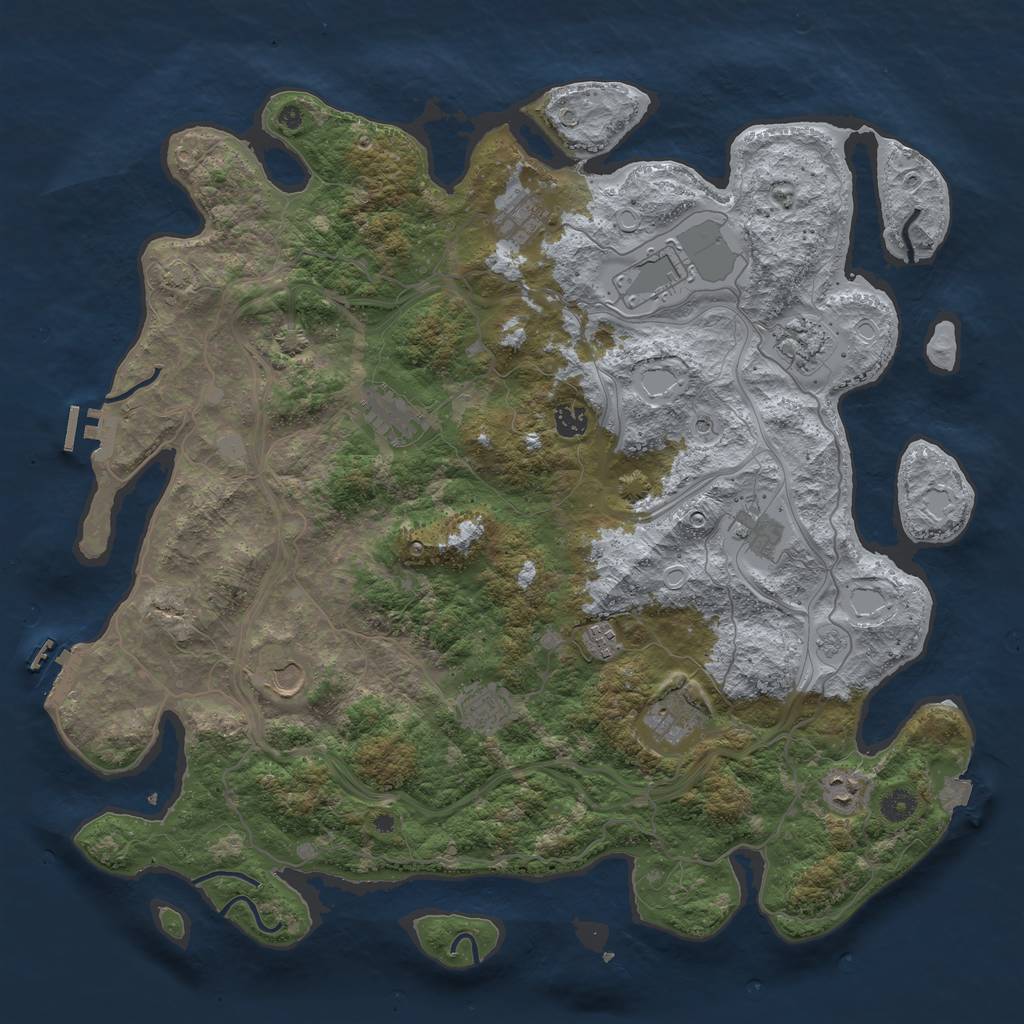 Rust Map: Procedural Map, Size: 4514, Seed: 22911, 19 Monuments