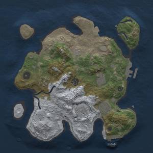 Thumbnail Rust Map: Procedural Map, Size: 3000, Seed: 43532152, 13 Monuments