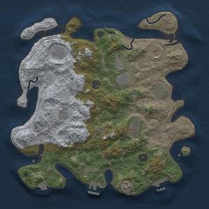 Thumbnail Rust Map: Procedural Map, Size: 3700, Seed: 464560, 16 Monuments