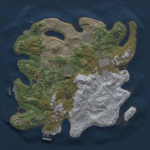 Thumbnail Rust Map: Procedural Map, Size: 3500, Seed: 4873194, 15 Monuments