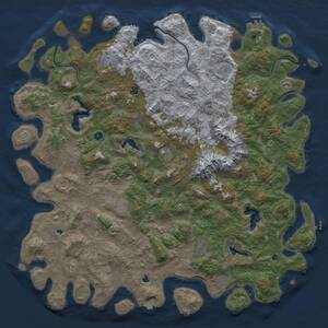 Thumbnail Rust Map: Procedural Map, Size: 6000, Seed: 1805828418, 17 Monuments