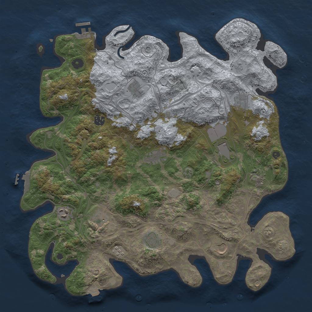 Rust Map: Procedural Map, Size: 4250, Seed: 1218747105, 19 Monuments