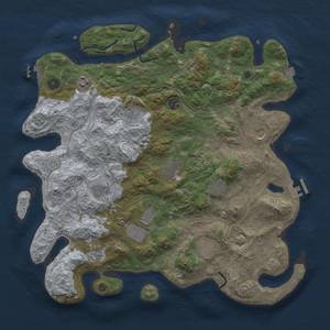 Thumbnail Rust Map: Procedural Map, Size: 4250, Seed: 493328434, 19 Monuments