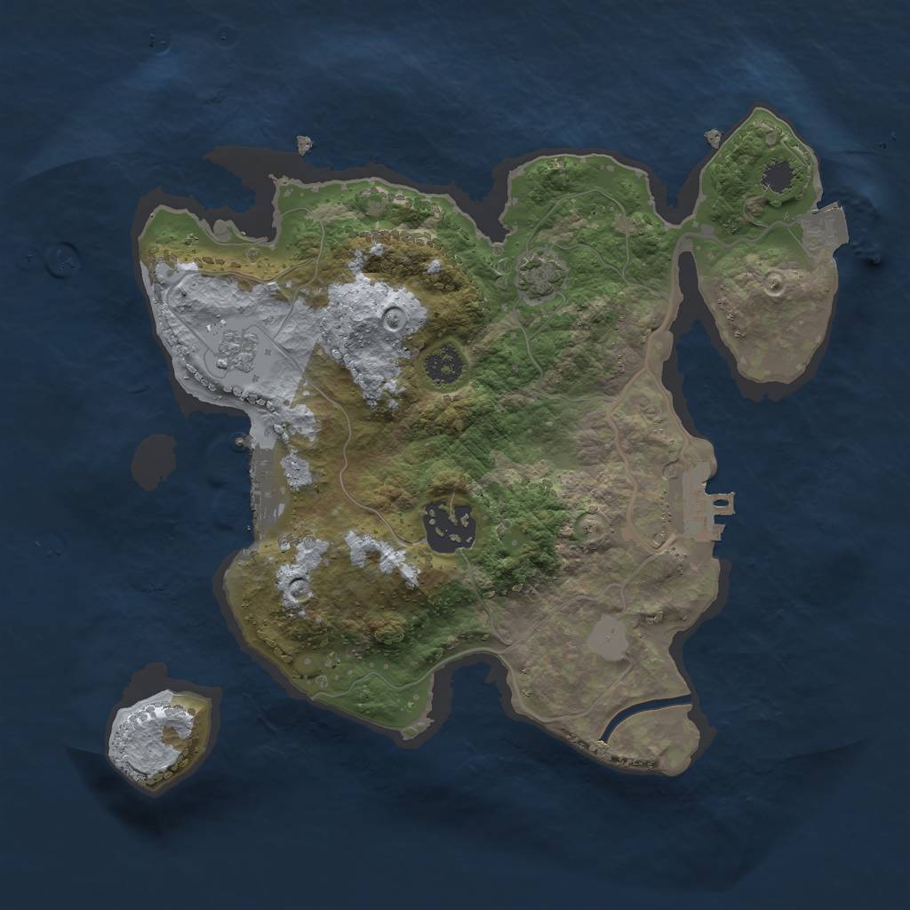 Rust Map: Procedural Map, Size: 2500, Seed: 67324562, 8 Monuments