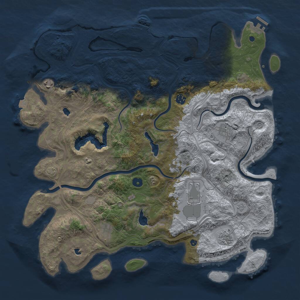 Rust Map: Procedural Map, Size: 4500, Seed: 1626895558, 13 Monuments