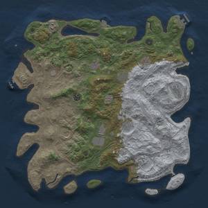 Thumbnail Rust Map: Procedural Map, Size: 4500, Seed: 1626895558, 19 Monuments