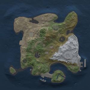 Thumbnail Rust Map: Procedural Map, Size: 2300, Seed: 1113, 9 Monuments