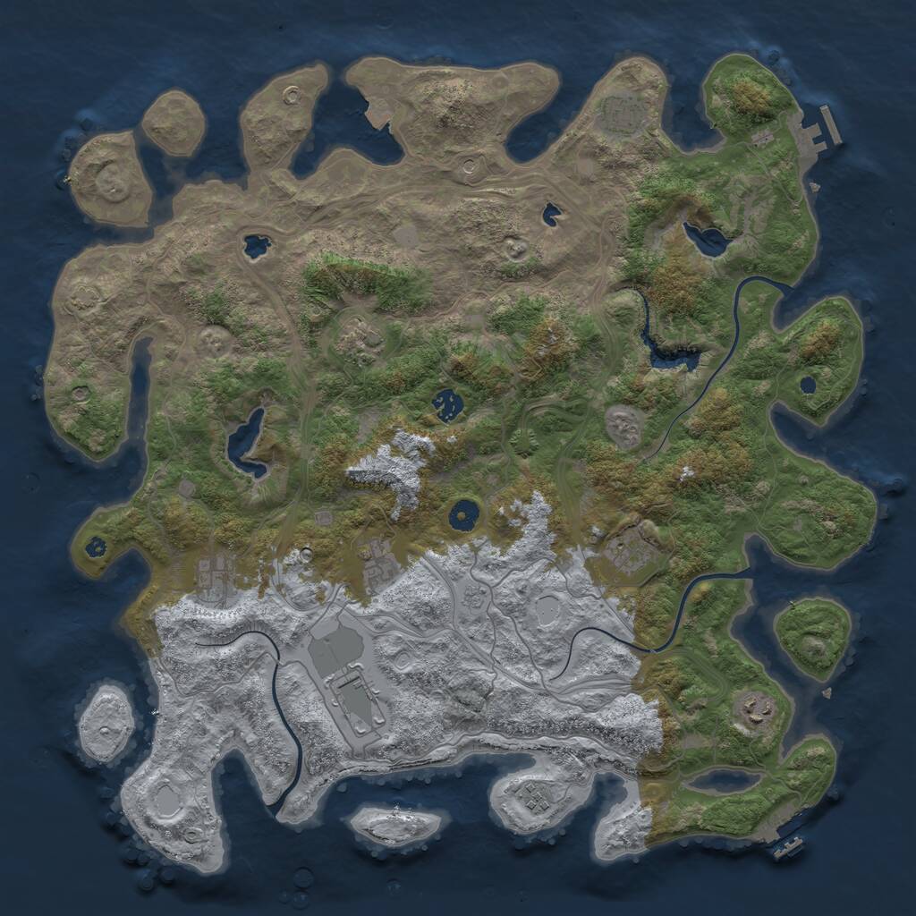 Rust Map: Procedural Map, Size: 4500, Seed: 358358221, 15 Monuments