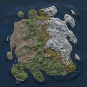 Thumbnail Rust Map: Procedural Map, Size: 3500, Seed: 1998162513, 16 Monuments