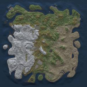 Thumbnail Rust Map: Procedural Map, Size: 4500, Seed: 880848398, 19 Monuments