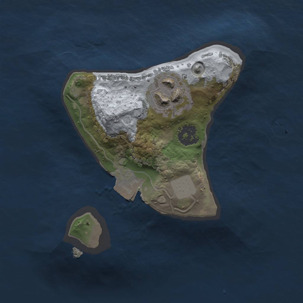 Rust Map: Procedural Map, Size: 1500, Seed: 527732611, 4 Monuments