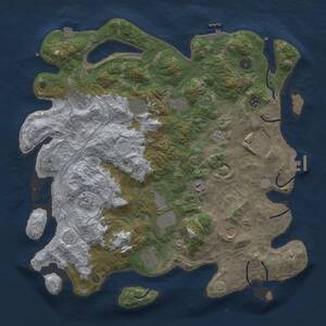 Thumbnail Rust Map: Procedural Map, Size: 4250, Seed: 1703166263, 17 Monuments