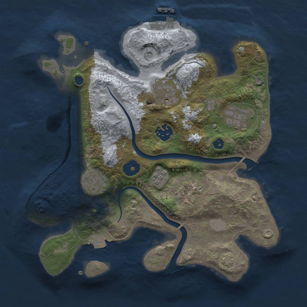 Rust Map: Procedural Map, Size: 2850, Seed: 1931239371, 10 Monuments