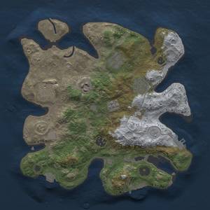 Thumbnail Rust Map: Procedural Map, Size: 3000, Seed: 3579, 13 Monuments