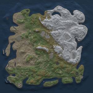 Thumbnail Rust Map: Procedural Map, Size: 4500, Seed: 1393319391, 19 Monuments