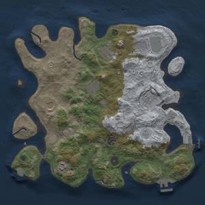 Thumbnail Rust Map: Procedural Map, Size: 3500, Seed: 258859944, 16 Monuments