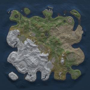 Thumbnail Rust Map: Procedural Map, Size: 3500, Seed: 1928940699, 17 Monuments