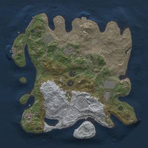 Thumbnail Rust Map: Procedural Map, Size: 3500, Seed: 373307521, 16 Monuments